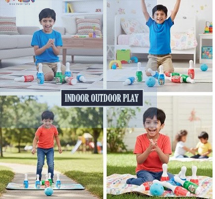 Toylura Kids Bowling Play Set - Indoor & Outdoor Fun Game